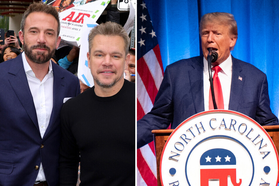 Ben Affleck and Matt Damon slam Donald Trump for Air clip in campaign ad