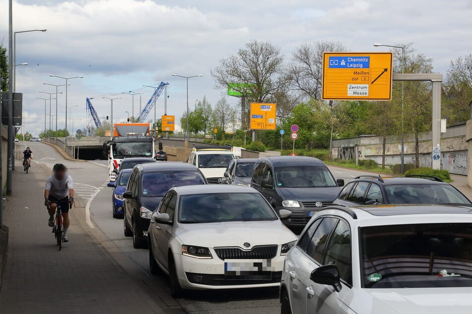 Am Flügelweg in Cotta soll die "Umweltspur" nach dem Verkehrsversuch bleiben.
