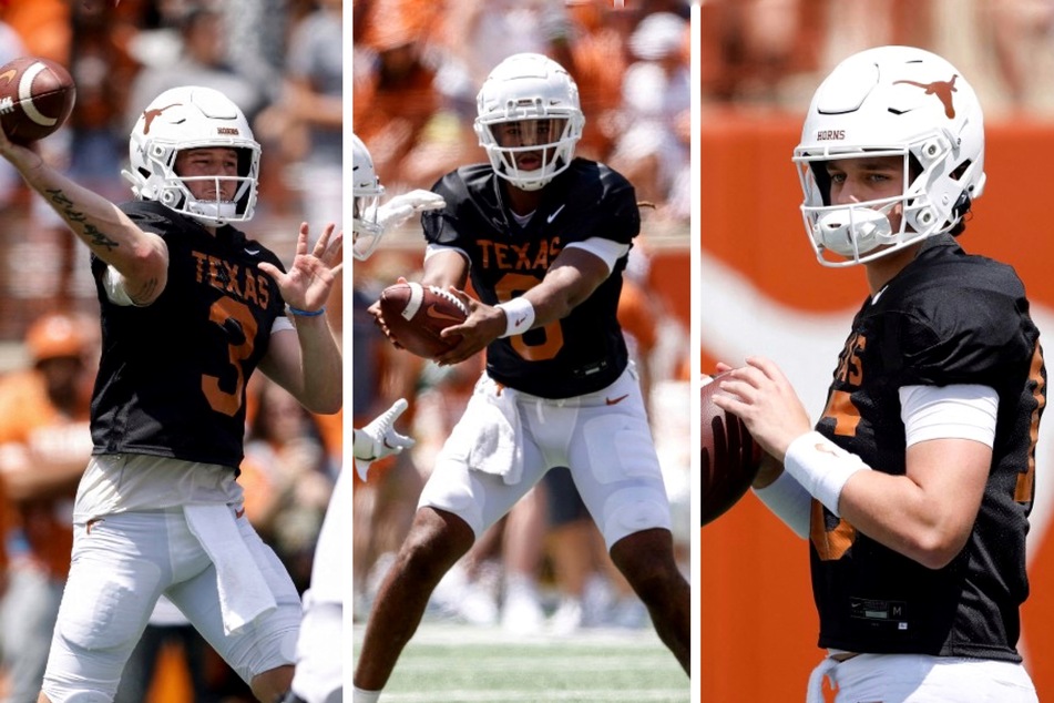 Texas Football's monstrous trio of quarterbacks breaks the internet with epic pre-Fall Camp pic