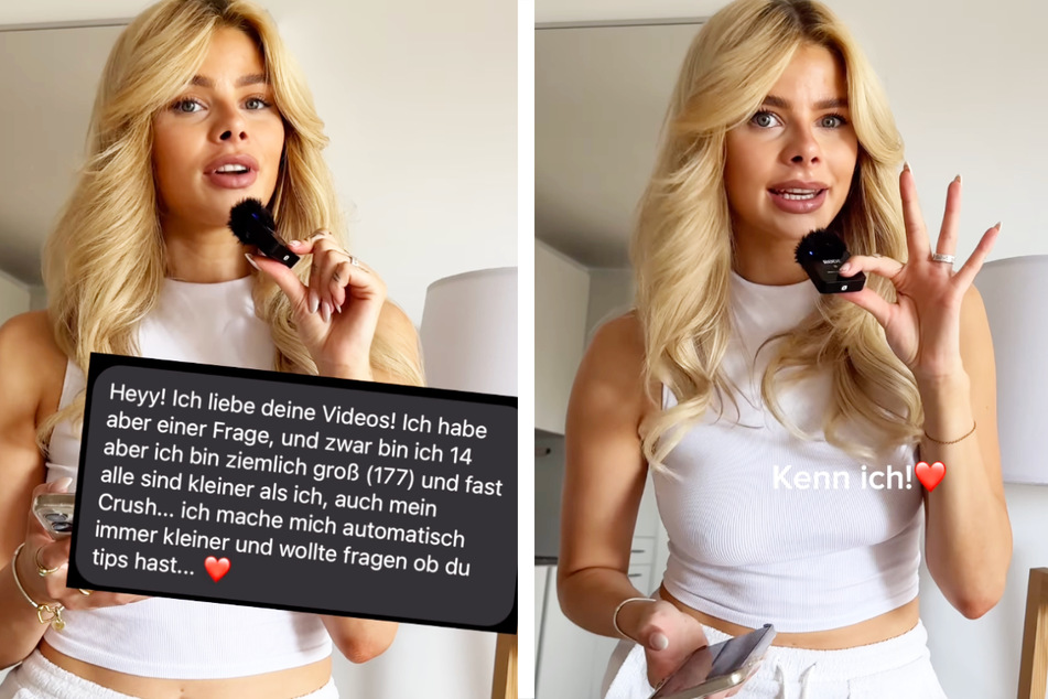 Im Rahmen ihrer Reihe "Tall Girl Talk" gibt die 24-Jährige einem 14-jährigen Mädchen den Rat, sich beim Flirten nicht von ihrer Körpergröße beeinflussen zu lassen.