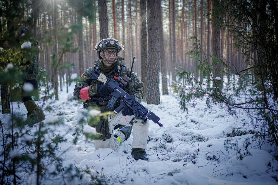 Ein Bundeswehrsoldat probt den Ernstfall.