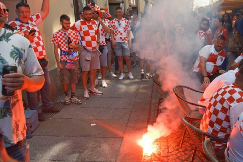 EM in Leipzig: Kroaten und Italiener heizten Stimmung schon seit Mittag an