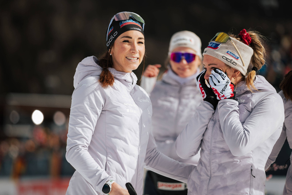 Elisa Gasparin (33, r.) beendete am Sonntag ihre Karriere.