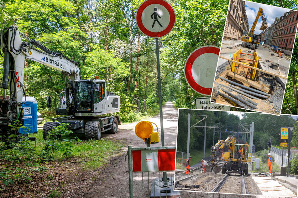 Bagger sorgen für Stau! Dresdens große Ferienbaustellen