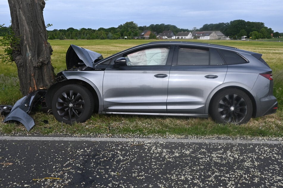 Im Fußraum herumgewühlt: Fahrer kracht mit Skoda gegen Baum