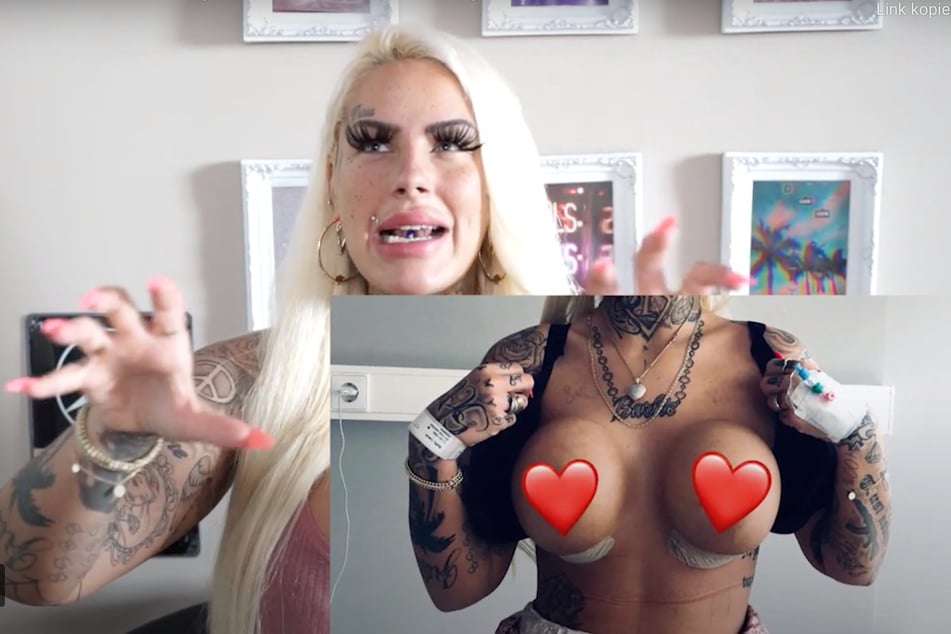 Leoni Baltz (23) zeigt ihre Brüste nach der zweiten Vergrößerung.