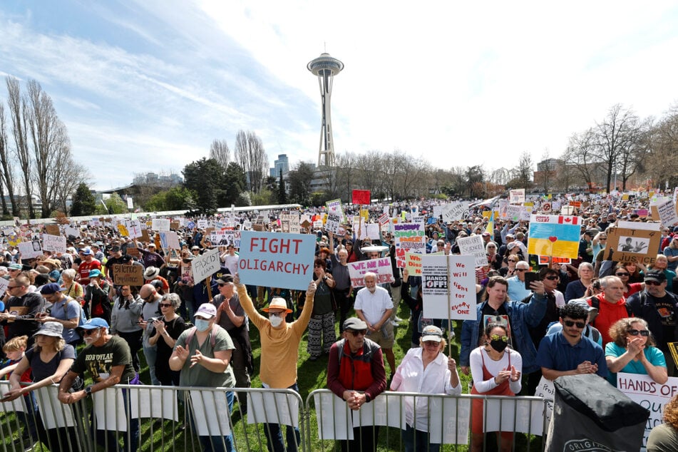 Auch in Seattle nahmen viele Menschen an der "Hände weg!"-Kundgebung teil.
