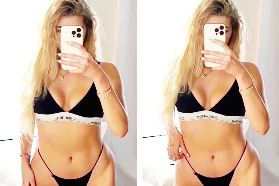 Model posiert in Unterwäsche und offenbart geheime Wünsche