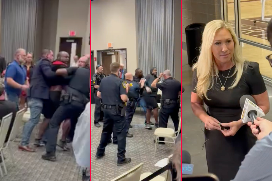 Marjorie Taylor Green has people tased and dragged out of chaotic town hall event